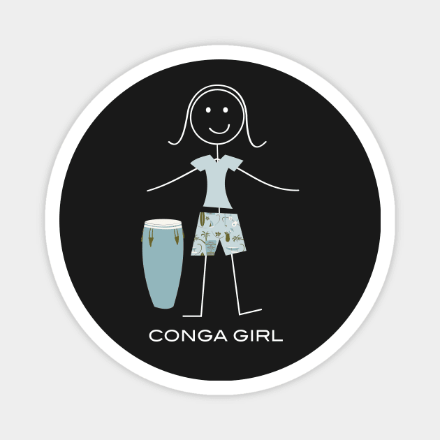 Funny Womens Conga Player Magnet by whyitsme